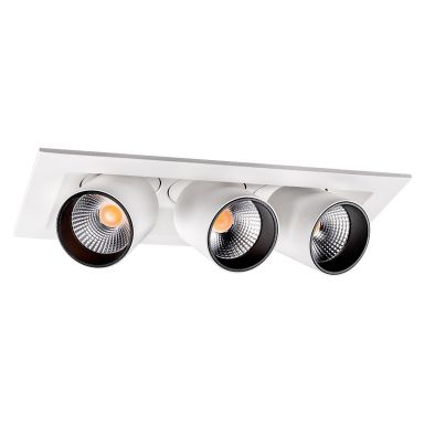 SG Armaturen Junistar Tube Square Downlight 15 W, 3 ljuspunkter