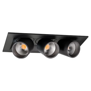 SG Armaturen Junistar Tube Square Downlight 15 W, 3 ljuspunkter