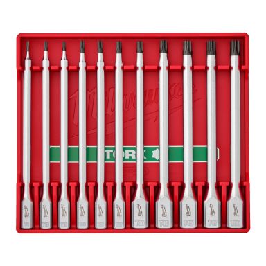 Milwaukee 4932500431 Bitspipesett lang 1/4" & 3/8" 11 deler