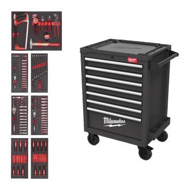 Milwaukee TOOLGUARD 4932500741 Værktøjsvogn 69 cm, med 131 dele værktøjssæt