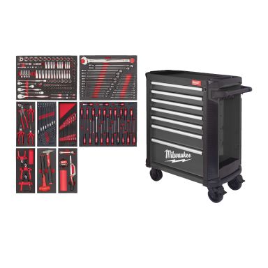 Milwaukee TOOLGUARD 4932478849 Verktygsvagn 78 cm, med 206 delar verktygssats