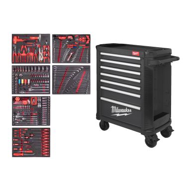 Milwaukee TOOLGUARD 4932500745 Verktygsvagn 78 cm, med 337 delar verktygssats för fordon