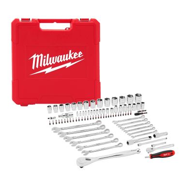 Milwaukee 4932501844 Mekanikersats 1/4'', 1/2''. 87 delar