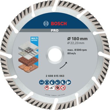 Bosch 2608615063 Diamantskive 180x22,23 mm, 23 mm