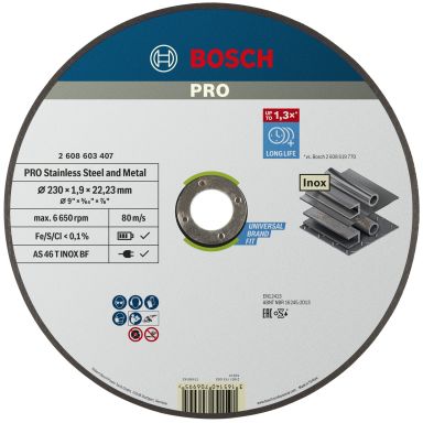 Bosch 2608603407 Kapskiva 230x1,9 mm, 9 mm