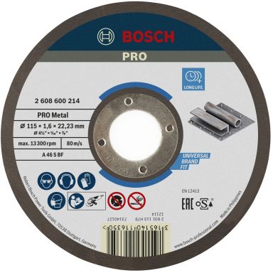 Bosch 2608600214 Kapskiva 115x1,6 mm, 6 mm