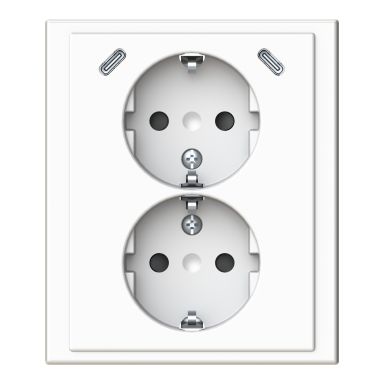 ABB Impressivo 302EUJ2USBC-84 Stikkontakt 2-veis, 2 x USB-C
