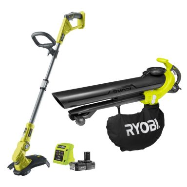 Ryobi RLT183220S + RBV3000CESV Trädgårdspaket