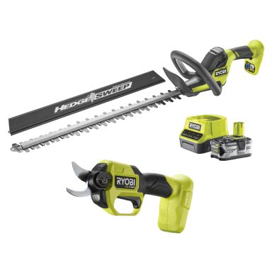 Ryobi RY18HT55A-140 + RY18SCXA-0 Trädgårdspaket
