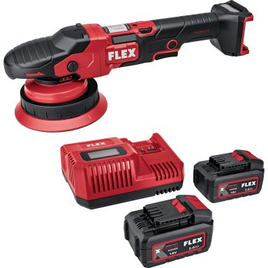 Flex XCE2 8 18 Polermaskin med batteri och laddare