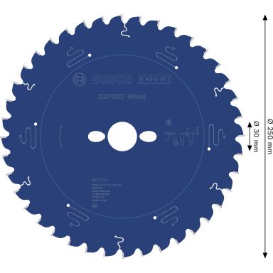 Bosch Expert for Wood Cirkelsågklinga 250x30x2.4mm, 40T