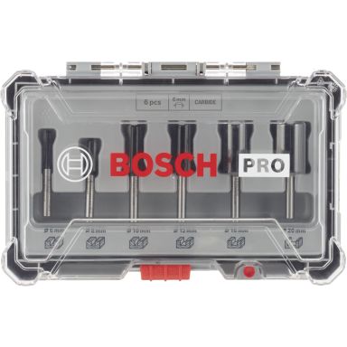 Bosch 2607017465 Fresebitssett 6 mm, 6 stykk