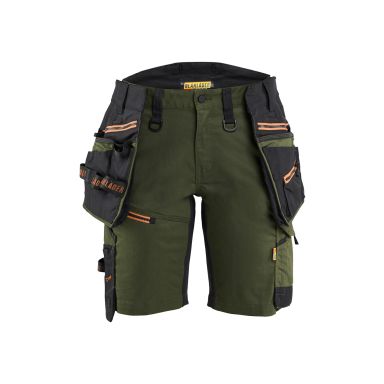 Blåkläder 717511494240C32 Työshortsit vihreä/ruosteenpunainen