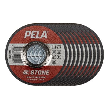 PELA 574916 Kapskiva för sten, 125x2,5x22,23 mm