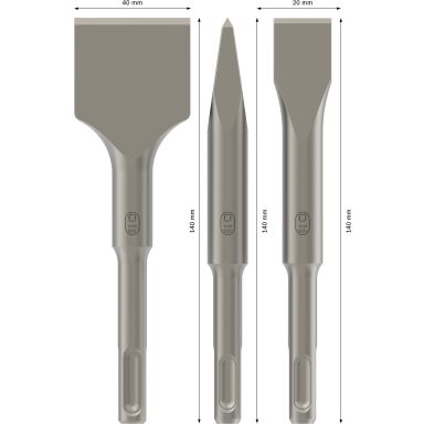 Bosch 3165140610681 Mejselset 140 mm,3-pack