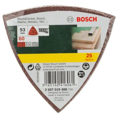 Bosch DELTA WOOD Slipark K60, 25-pack