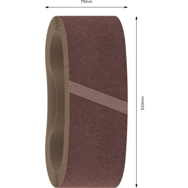 Bosch 2608606083 Slipband 75x533 mm, 10-pack
