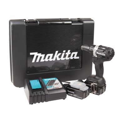 Makita DDF484RTEB Borrskruvdragare med 2 batterier, snabbladdare och väska