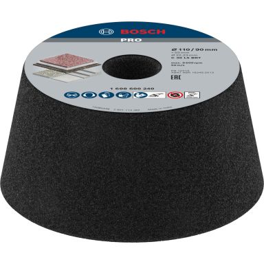 Bosch PRO Stone 1608600240 Slipeskål konisk, 110 mm, K30