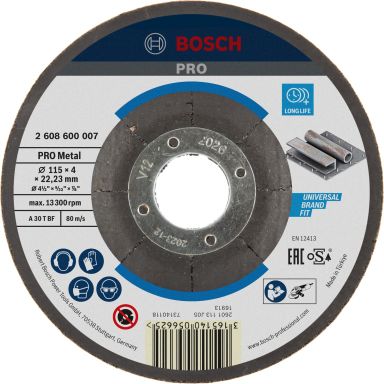 Bosch PRO Metal 2608600007 Slipskiva 115x22,23 mm