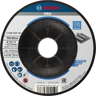 Bosch 2608603181 Slipskiva för små vinkelslipar, 115 mm