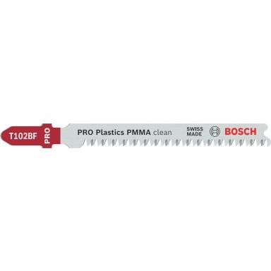 Bosch PRO Plastics PMMA clean T102BF Sticksågsblad 92 mm, 3-pack