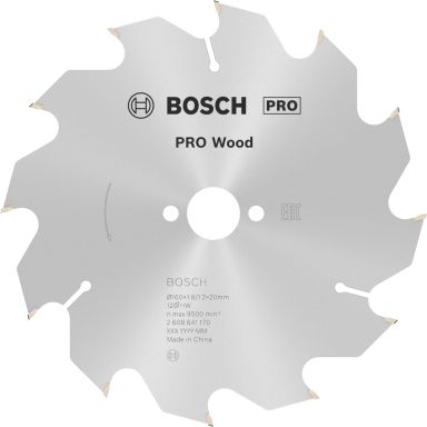 Bosch PRO Wood 2608641170 Cirkelsågklinga 160x20x1,8 mm, 12T