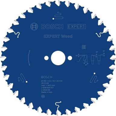 Bosch Expert Wood 2608644017 Sirkelsagklinge 160x20x2,2 mm, 36T