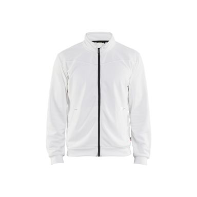 Blåkläder 336225261098XS Trøje hvid/grå, gennemgående lynlås