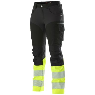 L.Brador 1073PB-W Servicebyxa hi-vis gul/svart, dam, klass 1