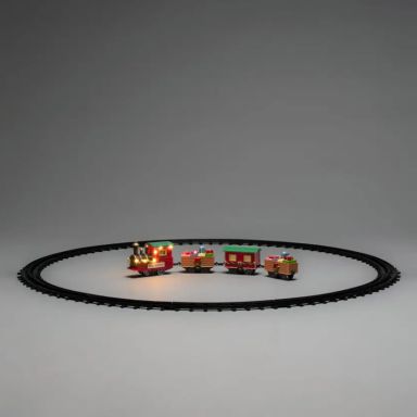 Konstsmide 4241-000 Dekorationsbelysning juletog med skinner, batteridrevet