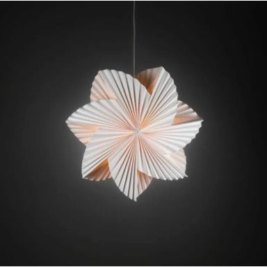 Konstsmide 5948-200 Julestjerne papir, foldet, hvid, 60 cm