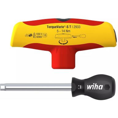 Wiha TorqueVario-S 43177 Momenttimeisseli T-kahva, 1000 V